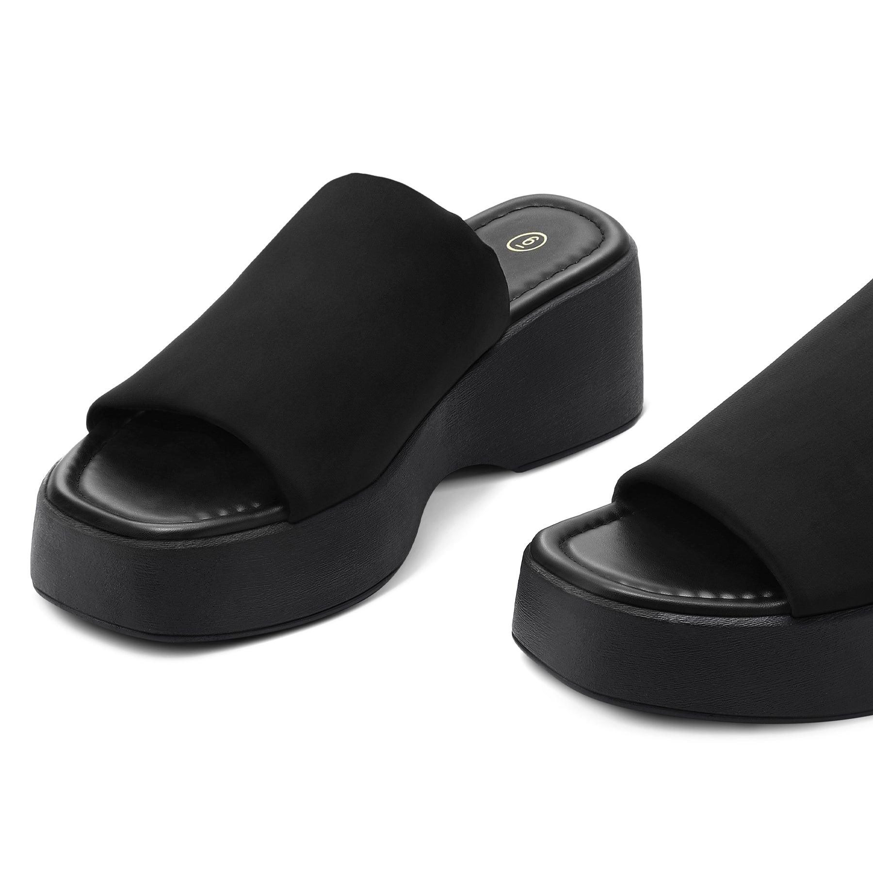 Slip On Platform Slide Sandals