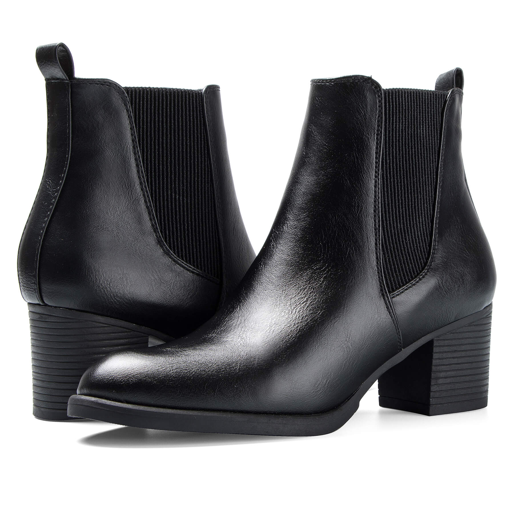 Classic Stacked Heel Chelsea Ankle Boots