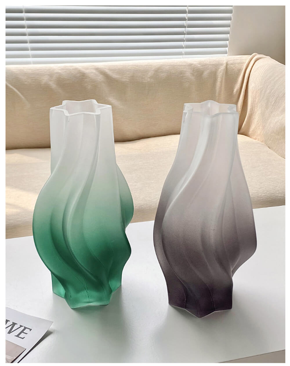 Récipient en verre décoratif
