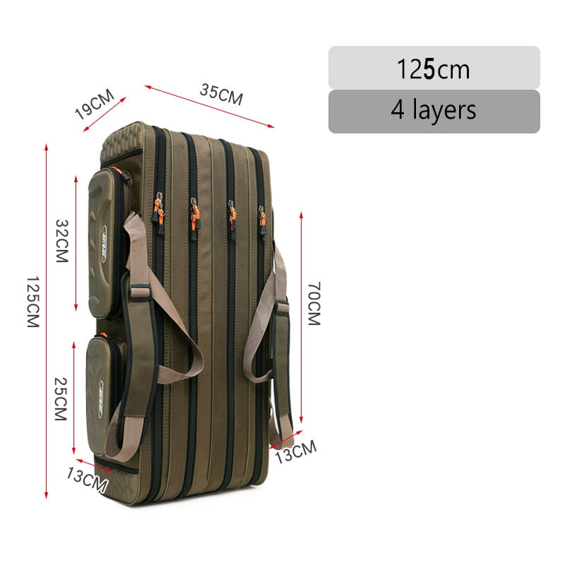 2/3/4 layer 80/90/100/120CM Multifunctional Fishing Bag