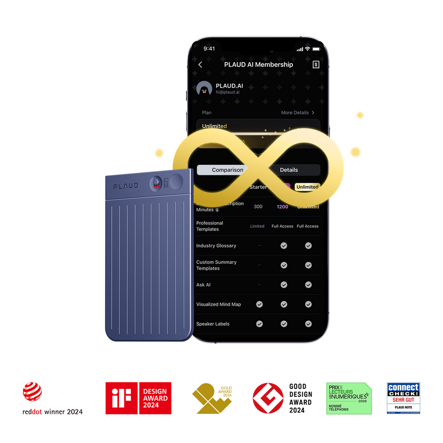PLAUD NOTE & AI Annual Unlimited Plan
