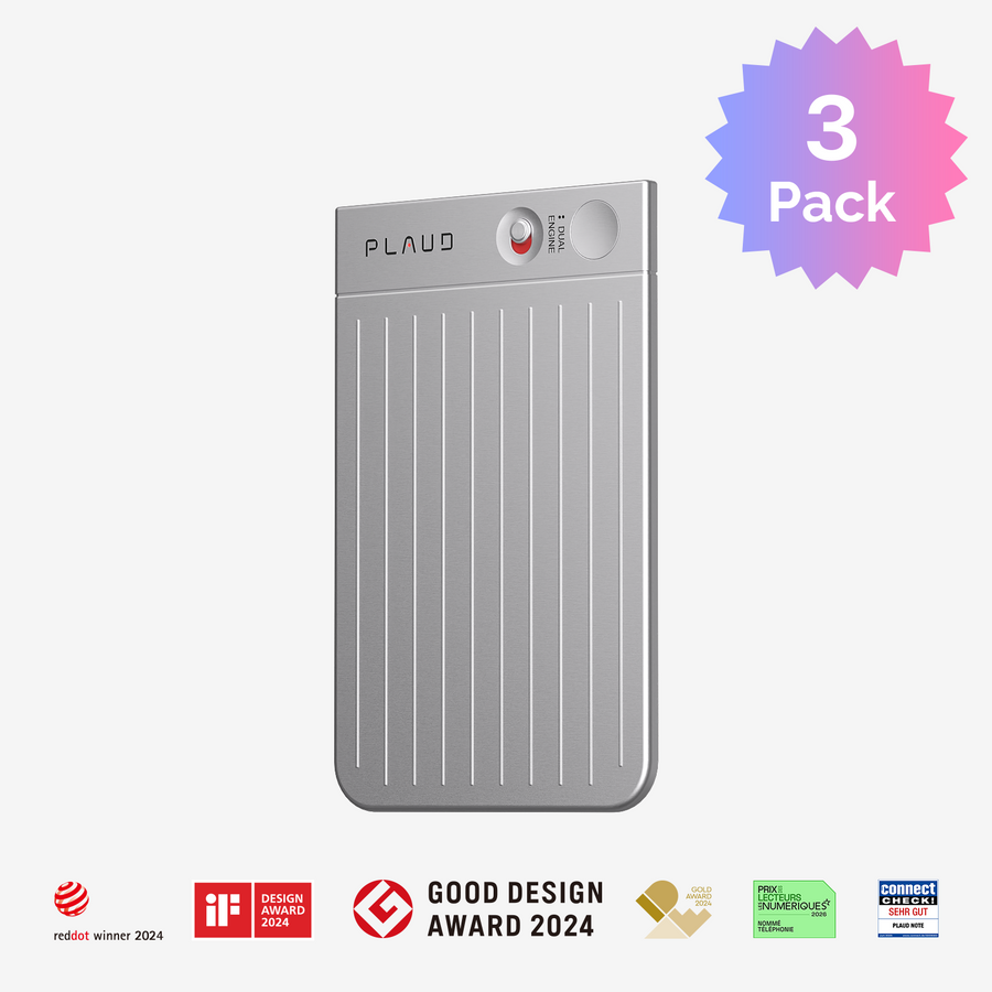 PLAUD NOTE AI Voice Recorder | 3-Pack
