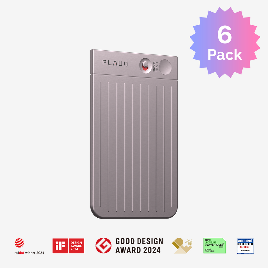 PLAUD NOTE AI Voice Recorder | 6-Pack
