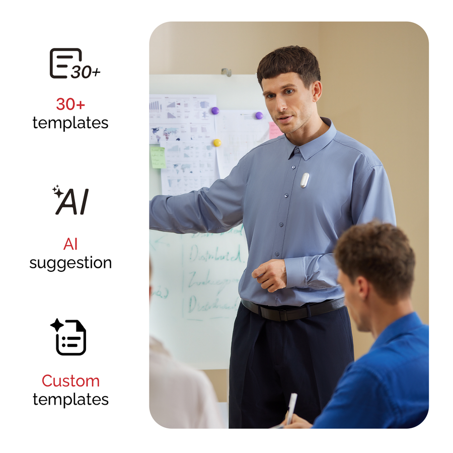 PLAUD NotePin &amp; AI Jaarlijks Onbeperkt Plan | 2-pack
