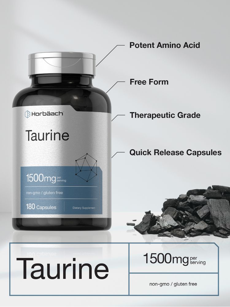 Taurine 1500mg | 180 Capsules