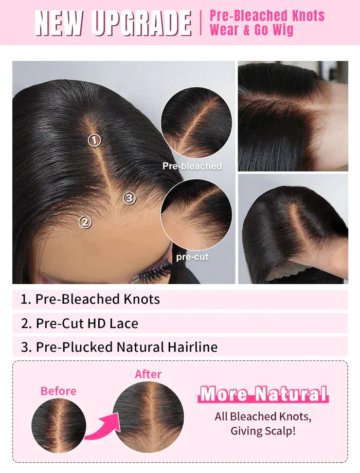 Wear & Go 13x4 Glueless HD Lace Frontal Kinky Curly Wig | Pre-bleached Knots