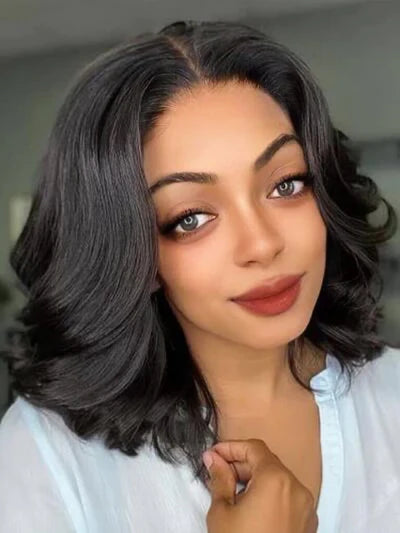 Wear & Go HD Swiss Glueless 13x4 Lace Frontal Short Body Wave Bob Wigs