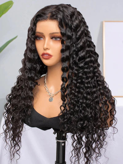 Skin Melted Invisible Lace Loose Deep Wave 6x4 Glueless Lace Closure Wigs