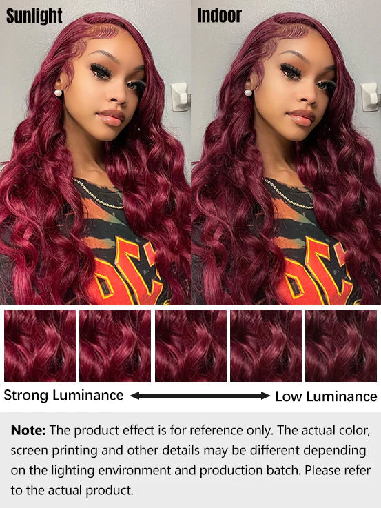 Wear & Go 99J Burgundy Glueless Loose Wave 6x4 Lace Pre Plucked Wig