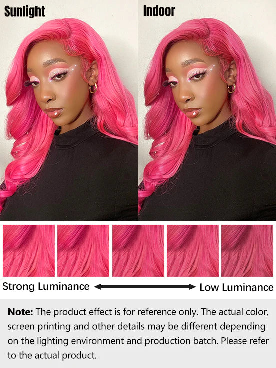 Wear Go Pre Plucked Hot Pink Body Wave 6x4 HD Glueless Wigs