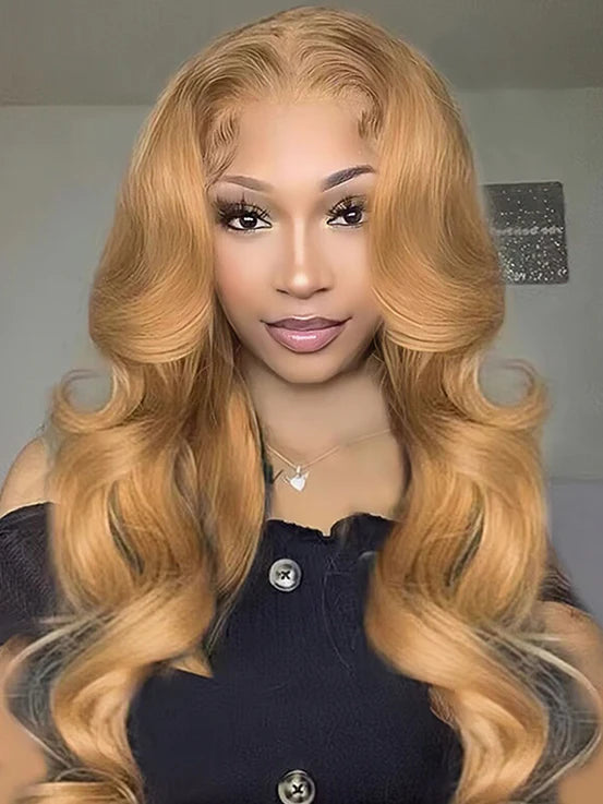 Wear & Go Pre Cut 6x4 Lace Honey Blonde #27 Body Wave Glueless Wig