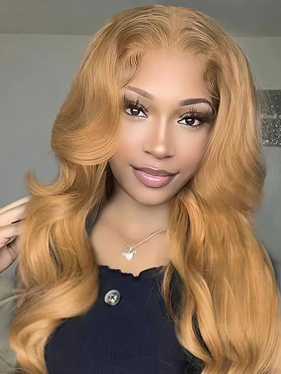 Wear & Go Pre Cut 6x4 Lace Honey Blonde #27 Body Wave Glueless Wig