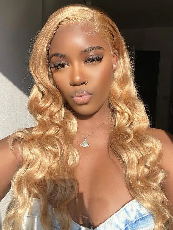 Wear & Go Pre Cut 6x4 Lace Honey Blonde #27 Body Wave Glueless Wig