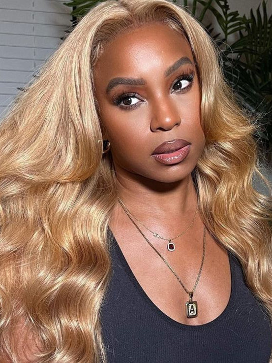 Wear & Go Pre Cut 6x4 Lace Honey Blonde #27 Body Wave Glueless Wig