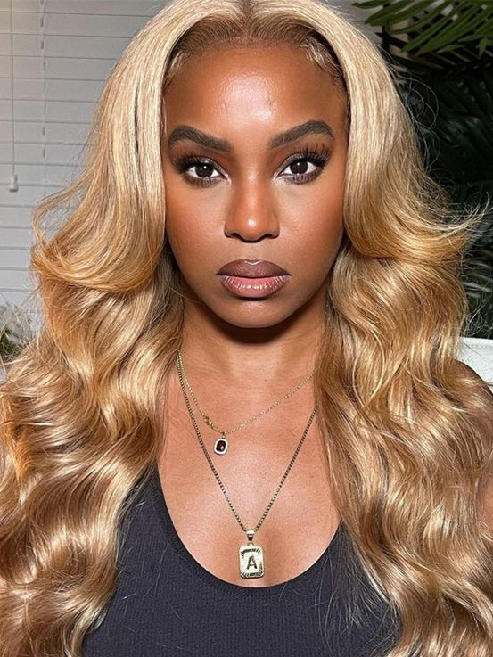 Wear & Go Pre Cut 6x4 Lace Honey Blonde #27 Body Wave Glueless Wig