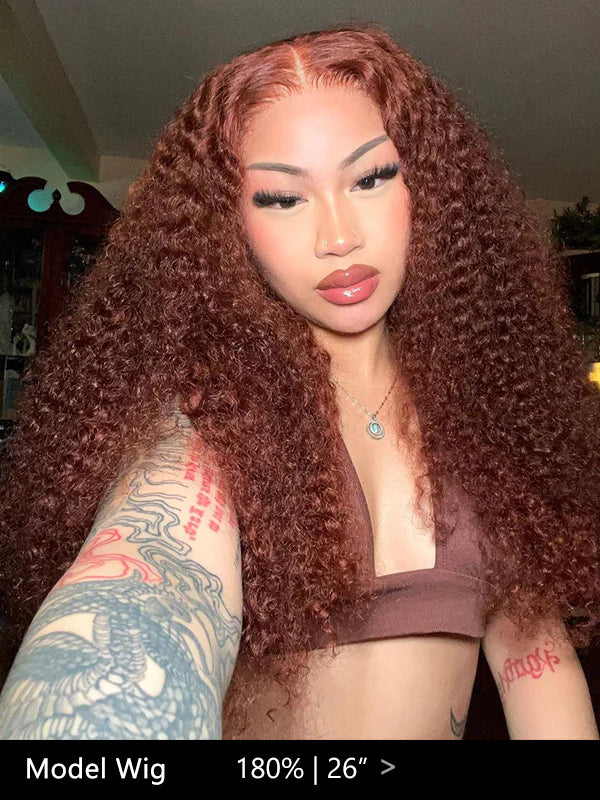 Wear & Go Reddish Brown #33 Color Deep Wave 6x4 HD Lace Glueless Wigs