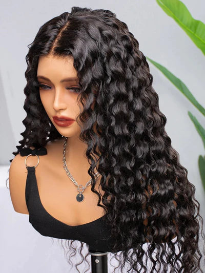 Skin Melted Invisible Lace Loose Deep Wave 6x4 Glueless Lace Closure Wigs