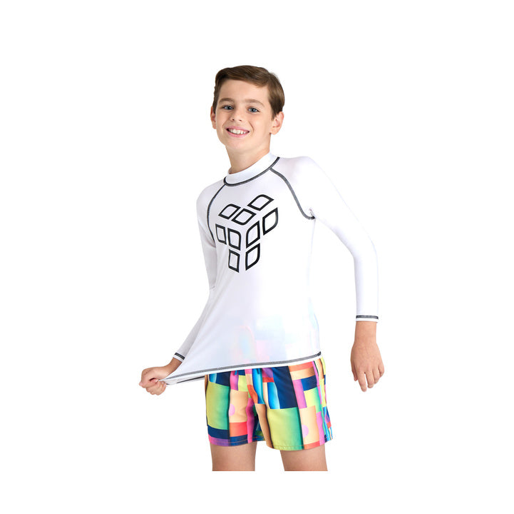 Arena Unisex Jr Arena Rash Vest L/S Graphic