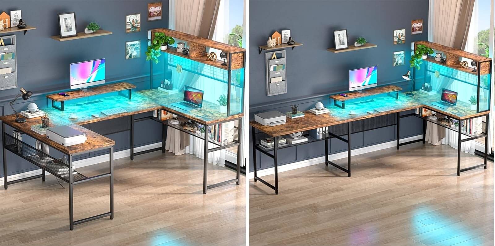 l shaped desk with hutch