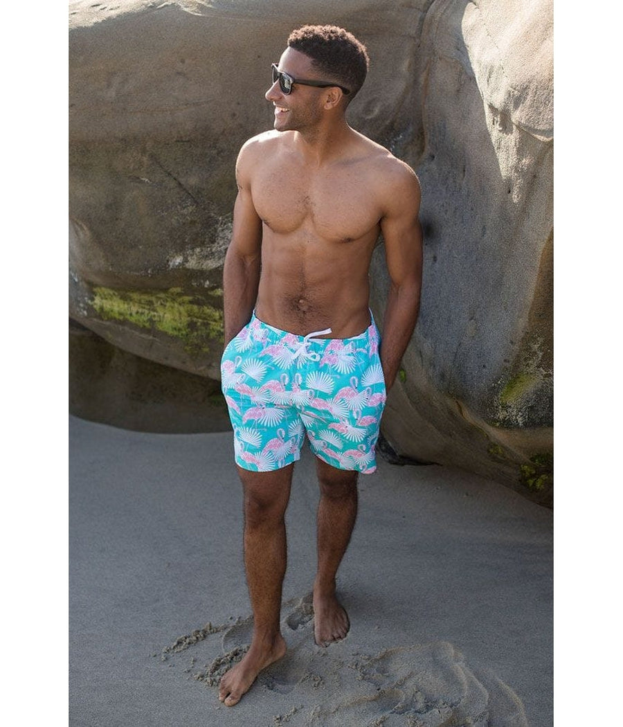 Flirty Flamingo Swim Trunks