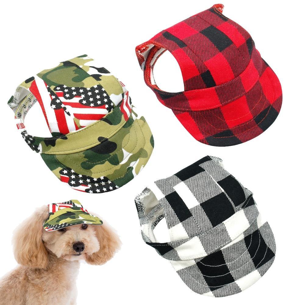 Plaid Summer Dog Baseball Cap