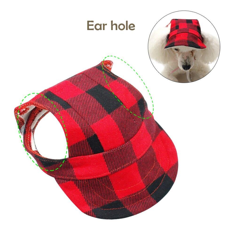 Plaid Summer Dog Baseball Cap