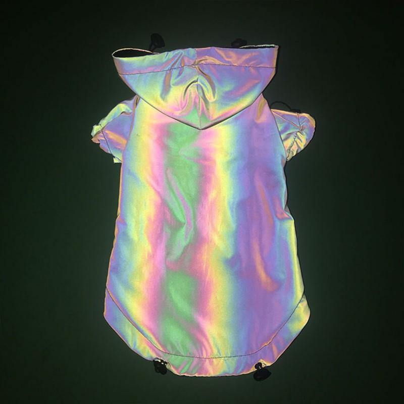 Flashy Glossy Dog Hoodie Waterproof Jacket