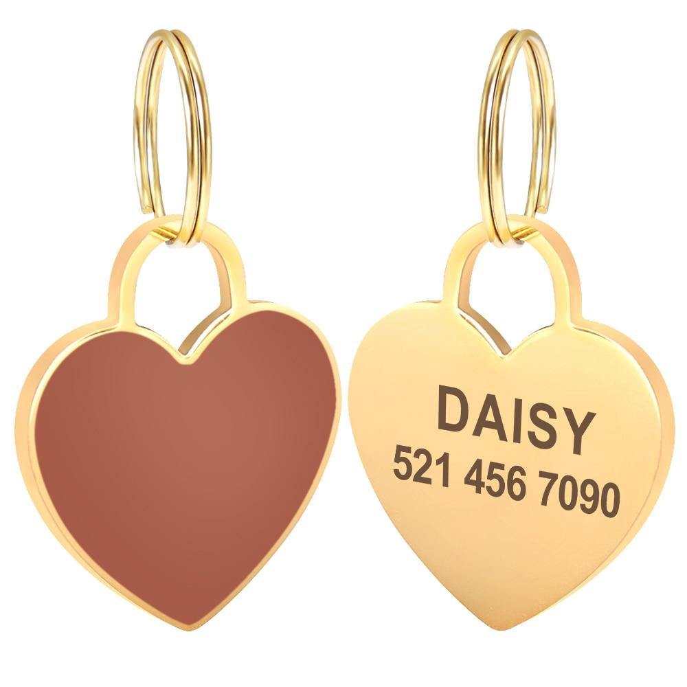 Custom Heart Shaped Dog ID Tag