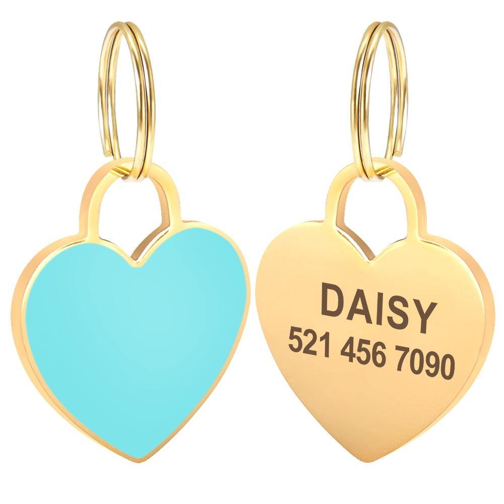 Custom Heart Shaped Dog ID Tag