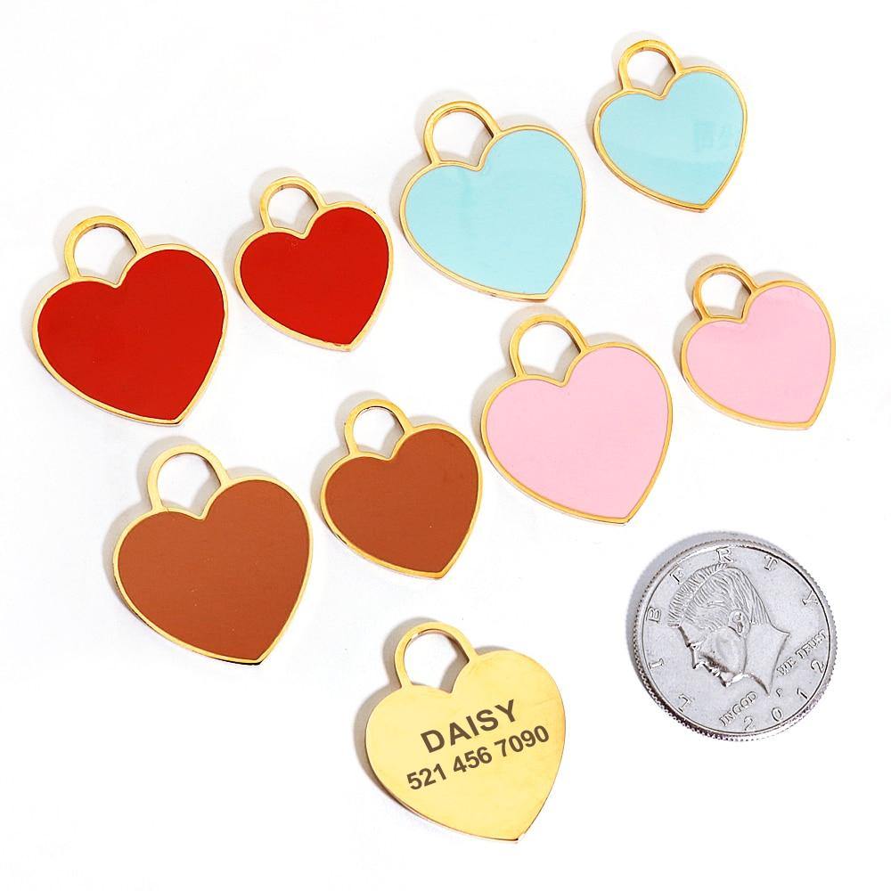 Custom Heart Shaped Dog ID Tag