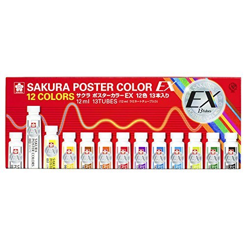 Sakura Craypas Paints Poster Color EX 12 colors  13 (2 white)  PEW13