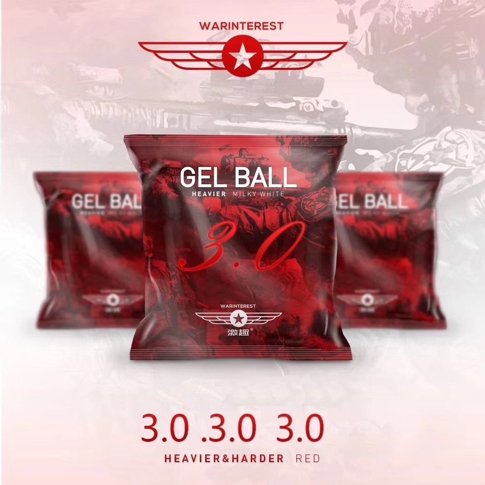 Gel Blaster Ammo - Hardened 3.0 Red Gel Balls