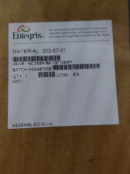 Entegris Pneumatic Diaphragm Valve 202-57-01