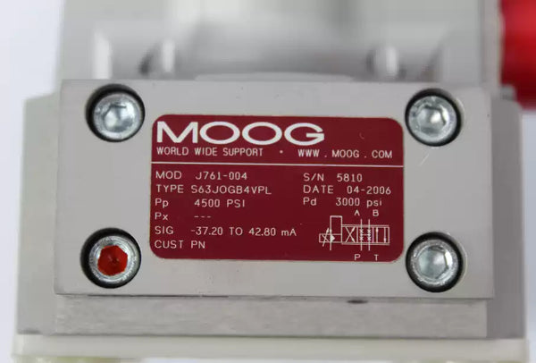 MOOG Servo Valve J761-004 and J761-003