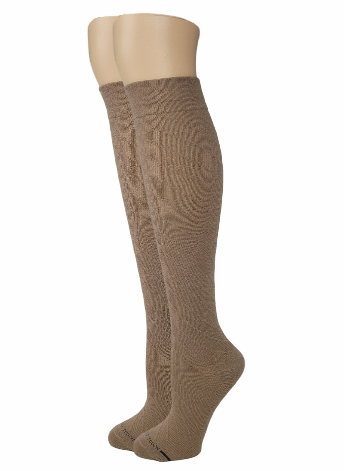 Compression Knee High Socks | 15-20 mmHg Cotton Blend Solid Color | Women (1pair)