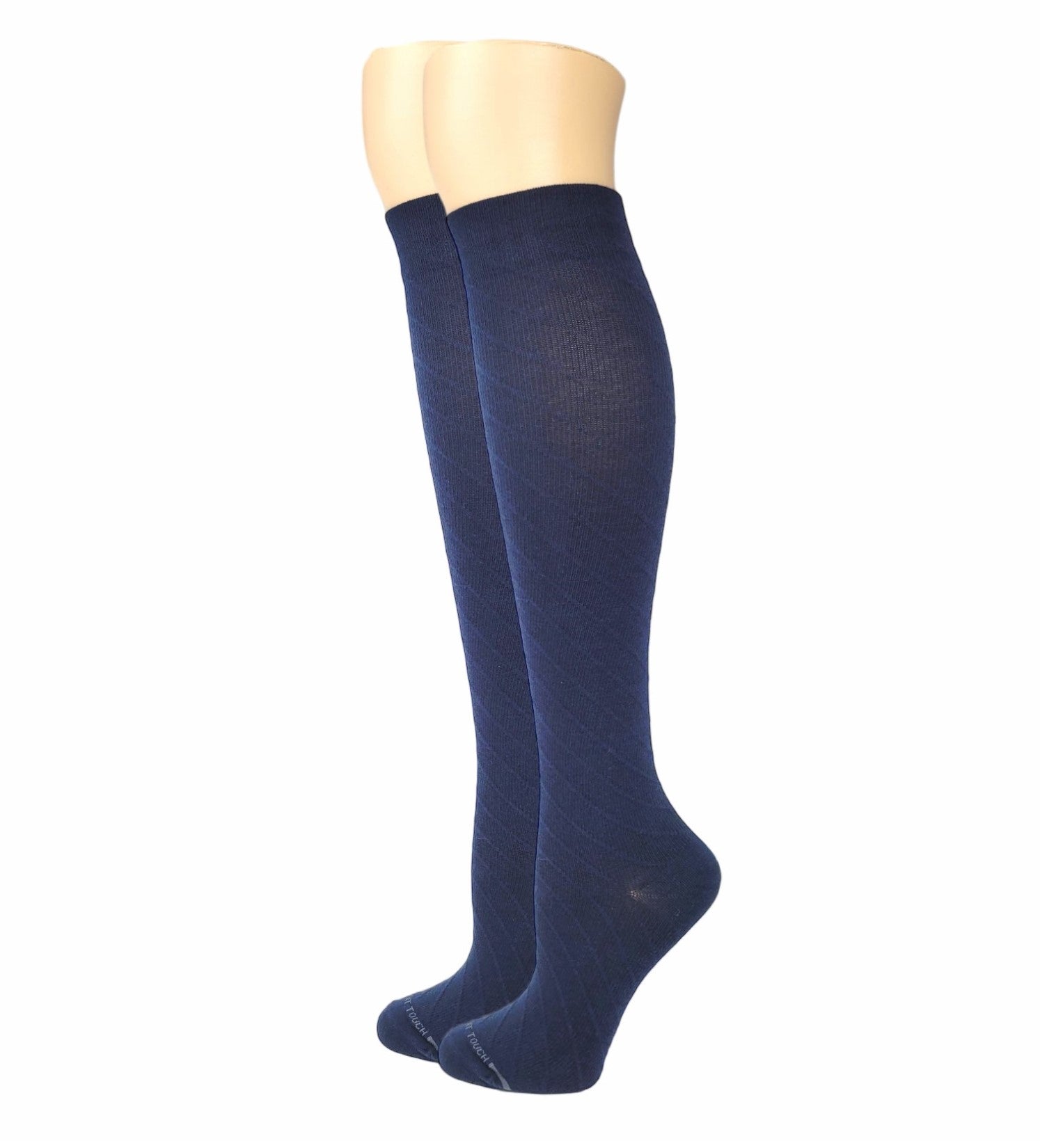 Compression Knee High Socks | 15-20 mmHg Cotton Blend Solid Color | Women (1pair)