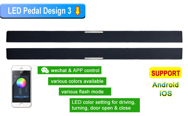 Weijia LED Electric Running Board Automatic Side Steps Retractable
