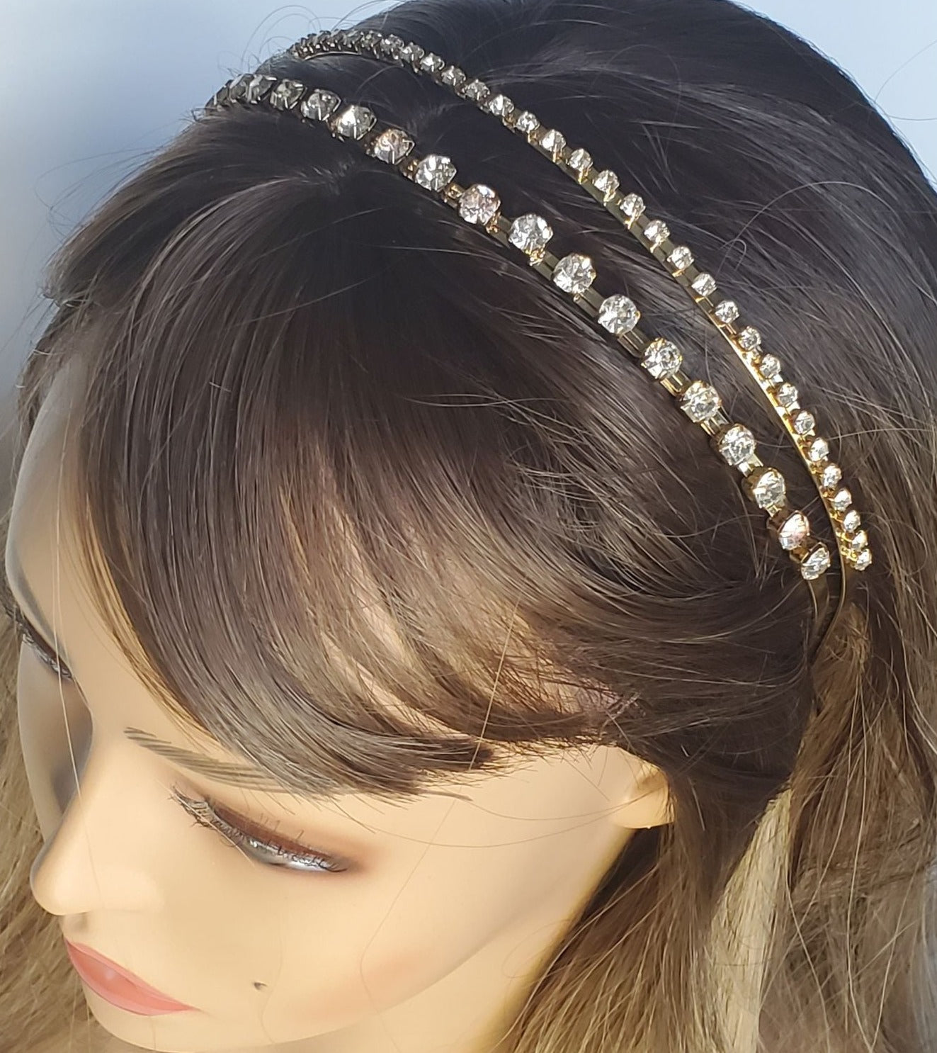 Metal Split Rhinestone Headband  A New Day Gold