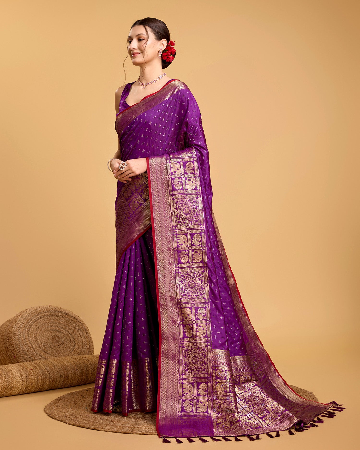 Women Party Wear Premium Banarasi Silk Saree with Un Stitched Blouse