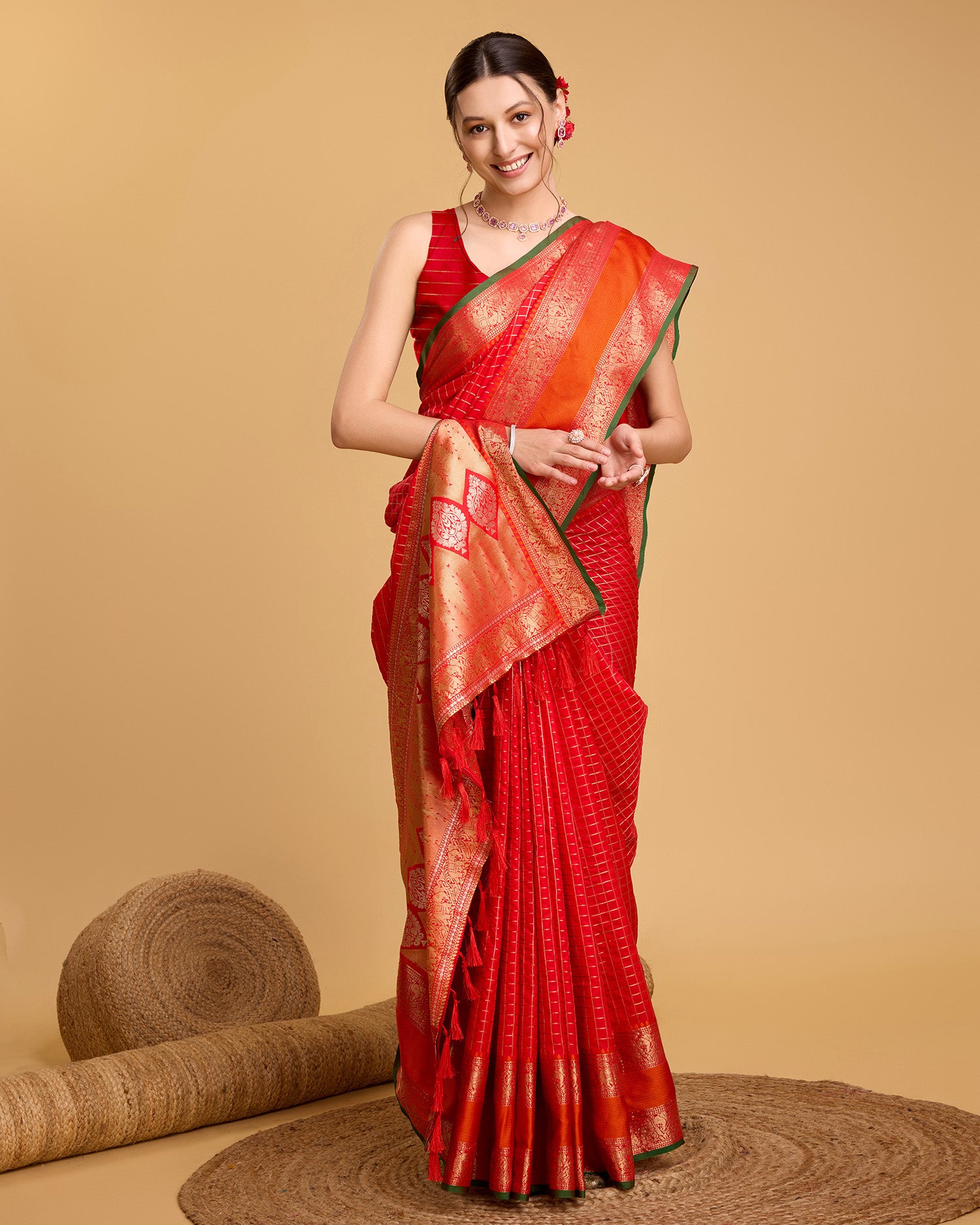 Women Party Wear Premium Banarasi Silk Saree with Un Stitched Blouse
