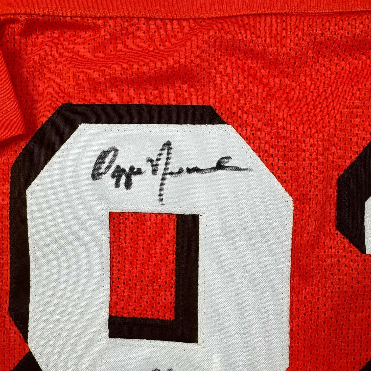 Framed Autographed/Signed Ozzie Newsome 33x42 Cleveland Football Orange Jersey Beckett BAS COA Holo
