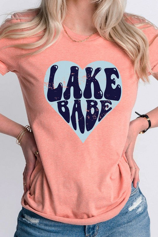 Lake Babe in Heart Water Graphic Tee