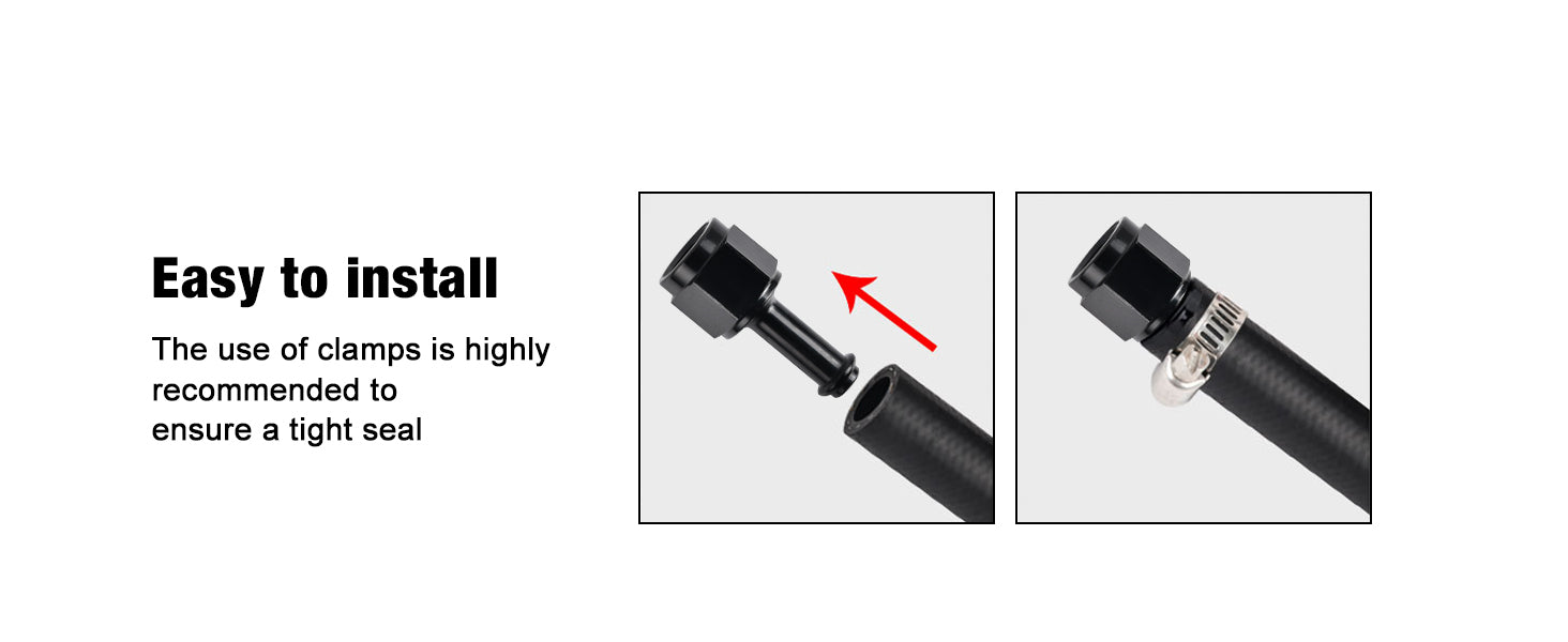 EVIL ENERGY 6AN female to 3/8" 5/16" hose barb fittings aluminum swivel