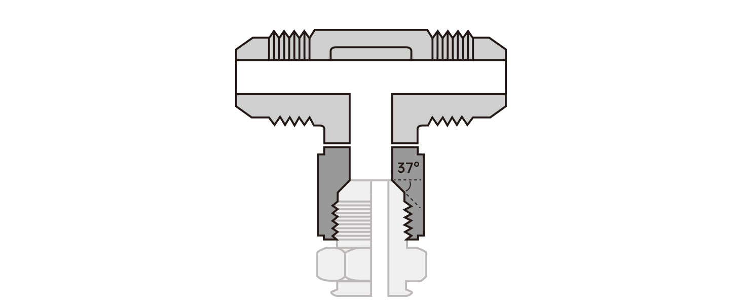 EVIL ENERGY AN Male Tee Fitting Adaptor with Female Swivel on Side