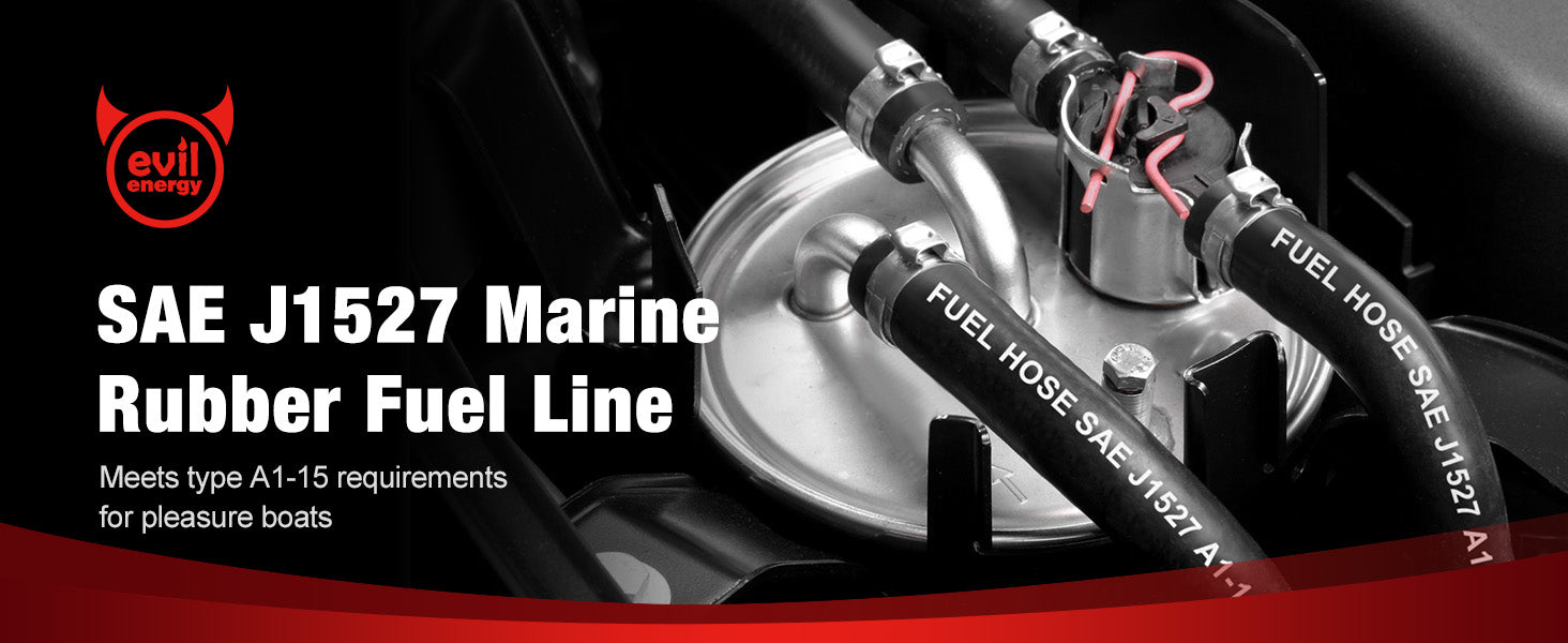 EVIL ENERGY SAE J1527 A-15 marine rubber fuel hose