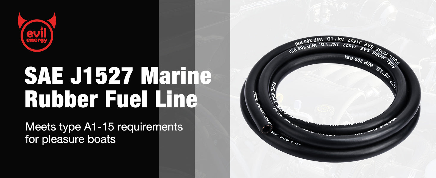 Tubo Diesel Nautico Tubo Carburante Marina 5/16" SAE J1527 - 1.5m Per Barche, Benzina, Diesel Tubo Carburante 5/16 Marina