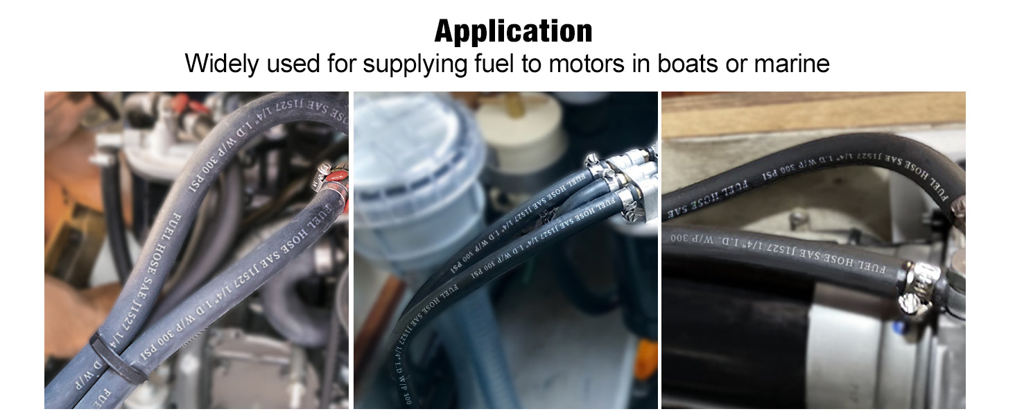 EVIL ENERGY Marine Fuel Hose Type A1 15 SAE J1527 Fuel Line Hose 10FT Evil energy marine fuel hose type a1 15 sae j1527 fuel line hose 10ft