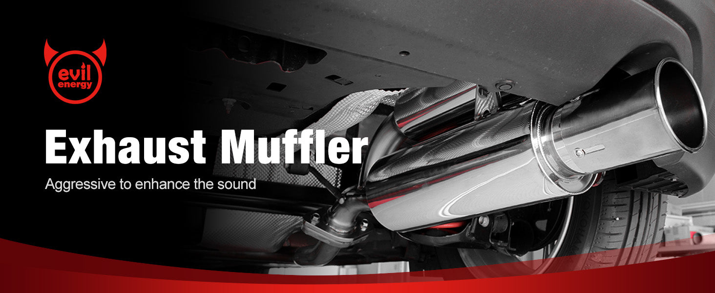 EVIL ENERGY Exhaust Mufflers & Resonator Universal Stainless Steel