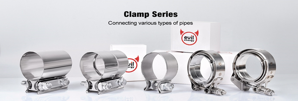 A range of exhaust clamp types exists, each tailored to a specific function.