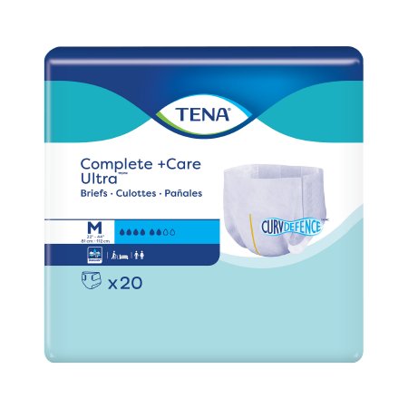 TENA Complete +Care Ultra? with CurvDefense? Incontinence Brief, Moderate Absorbency, Medium 1243824